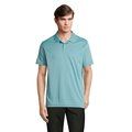 Polo unisex deportivo de poliéster reciclado Pool Blue Xxl