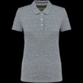 Polo vintage manga corta mujer Slub Grey Heather Xl