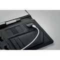 Portadocumentos A5 con powerbank de 4000 mAh y soporte para tablets