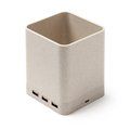 Portalápices con cargador inalámbrico 5W y USB