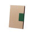 Portanotas de cartón reciclado ecológico con bolígrafo Verde