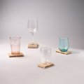 Posavasos de madera con forma de palet