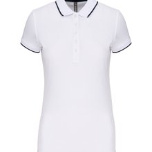 Polo 5 botones mujer White / Navy / White Xs