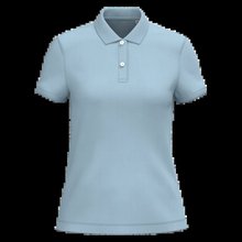 Polo ajustado de chica de algodón orgánico Aquamarine Xs
