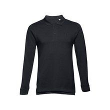 Polo Algodón Manga Larga Unisex Negro L