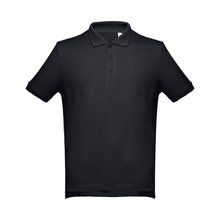 Polo de hombre en algodón 100% Negro L