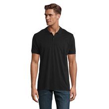 Polo de Hombre en Algodón Orgánico Negro 3Xl