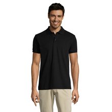 Polo Hombre Manga Corta 200g Negro 3Xl