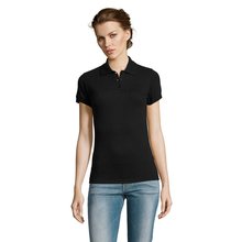 Polo Mujer Manga Corta 200g Negro 3Xl