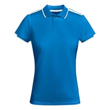 Polo Mujer Manga Corta Royal/Blanco S