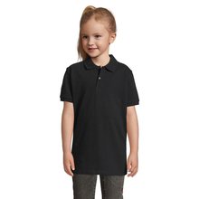 Polo Niño Algodón 180g Negro 3Xl