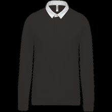 Polo Rugby 100% Algodón Peinado Black / White Xs