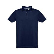 Polo Slim Fit Bicolor 210g Azul L
