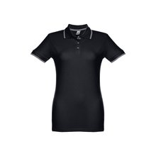 Polo slim fit para mujer Negro M
