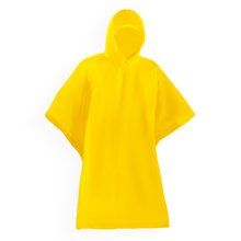 Poncho impermeable con capucha y cierre lateral Amarillo Talla Única Adulto