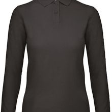 Polo manga larga mujer punto piqué Black Xs