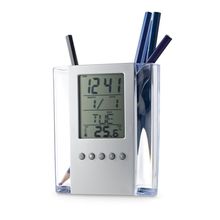 Portabolígrafos con display digital Cromado Satinado