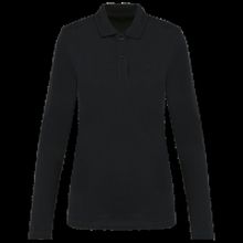 Polo manga larga mujer corte recto Black Xs