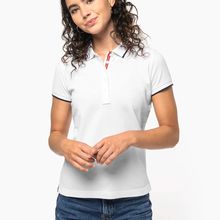Polo 5 botones mujer Navy / White / Red Xs