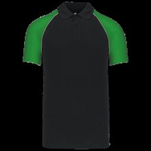 Polo baseball manga corta Black / Green S