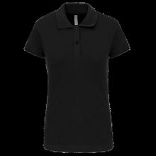 Polo algodón manga corta mujer Black Xs