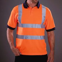 Polo alta visibilidad manga corta Hi Vis Orange S
