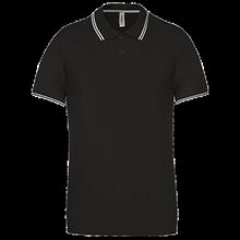 Polo de manga corta algodón Black / Light Grey / White S