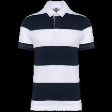 Polo algodón a rayas unisex Navy / White Stripes Xs