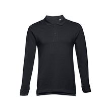 Polo Algodón Manga Larga Unisex Negro L