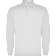 Polo Manga Larga con Cuello y Puños Acanalados Blanco S