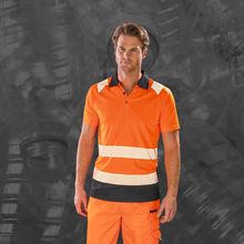 Polo de seguridad reciclado Orange / Black S/M