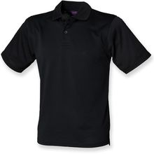 Polo hombre poliéster micropiqué Black S