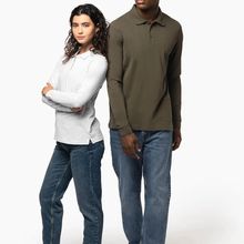 Polo manga larga hombre algodón piqué Ash Heather S