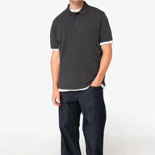 Polo eco hombre Washed Coal Grey S