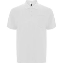 Polo Manga Corta con Bolsillo Blanco S