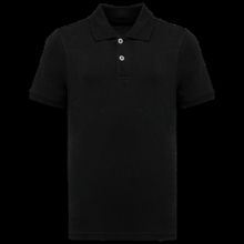 Polo algodón orgánico infantil Black 4/6 Ans