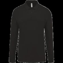 Polo piqué manga larga 100% algodón Black S
