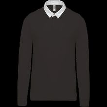Polo Rugby 100% Algodón Peinado Black / White Xs