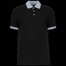 Polo bicolor hombre Black / Oxford Grey S