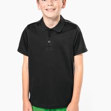 Polo de manga corta infantil Black 4/6 Ans