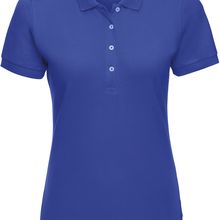 Polo básico para mujer Azure Blue Xs