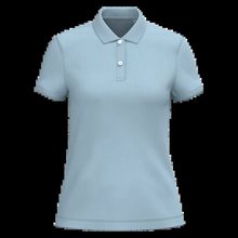 Polo ajustado de chica de algodón orgánico Aquamarine Xs