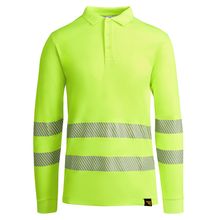 Polo AV Manga Larga Transpirable Amarillo Fluor S