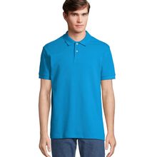Polo hombre algodón corte cómodo Aqua L