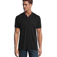 Polo de Hombre en Algodón Orgánico Negro 3Xl