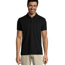 Polo Hombre Manga Corta 200g Negro 3Xl