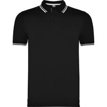 Polo Manga Corta detalles en contraste Negro/Blanco S