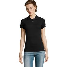 Polo Mujer Manga Corta 200g Negro 3Xl