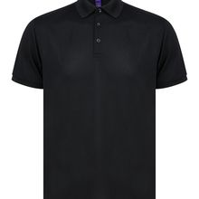 Polo de Poliéster reciclado para hombre Black Xs