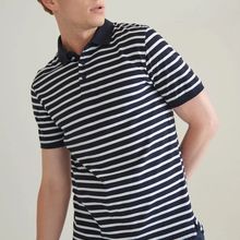 Polo a rayas 100% algodón Navy / White Xs